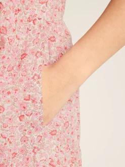 Ariella Pink Cotton Dress