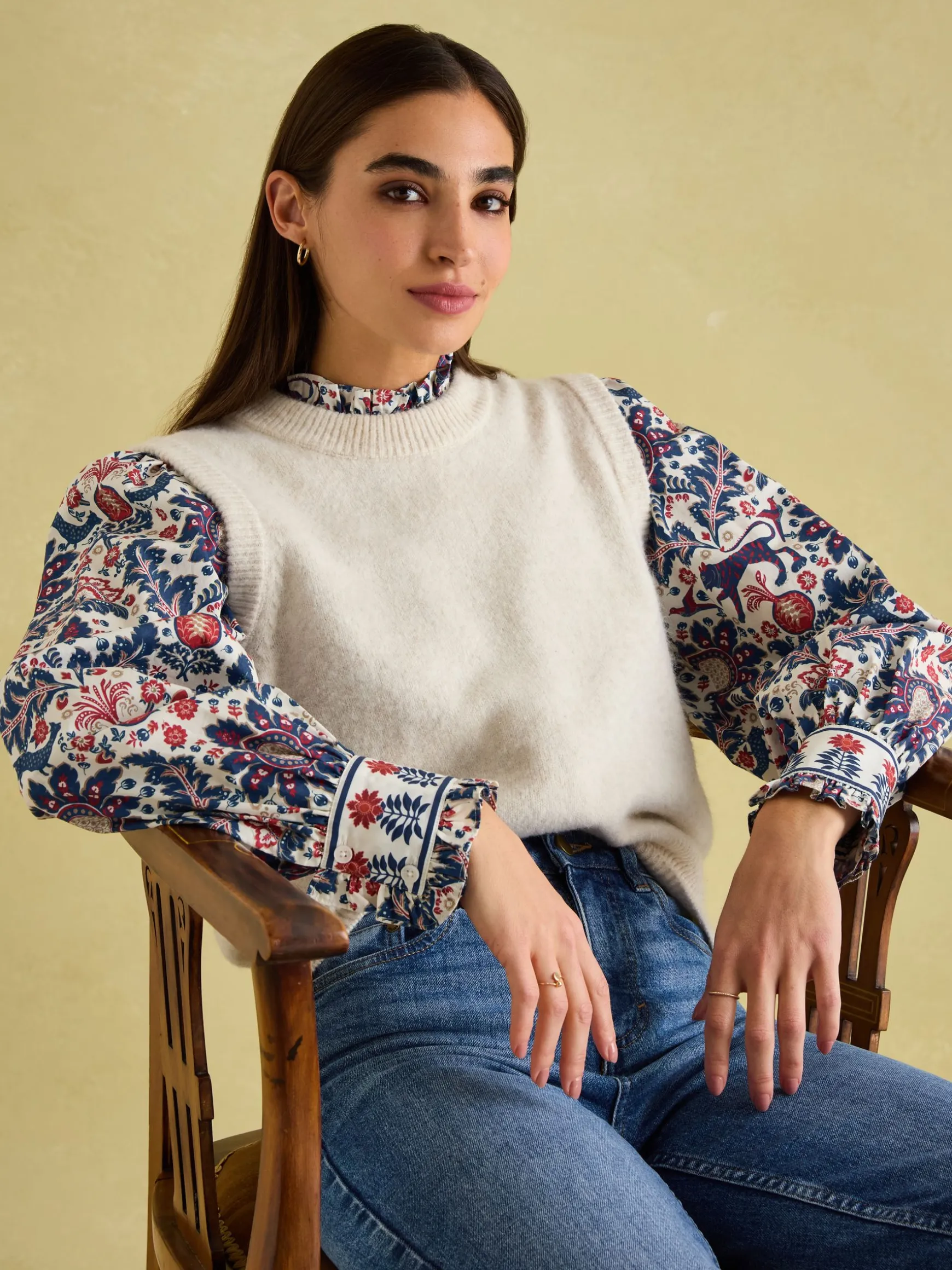 Auretta Multi Frill Neck Blouse