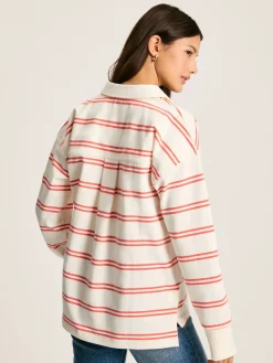 Bayside Coral/White Cotton Deck Shirt