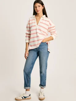 Bayside Coral/White Cotton Deck Shirt