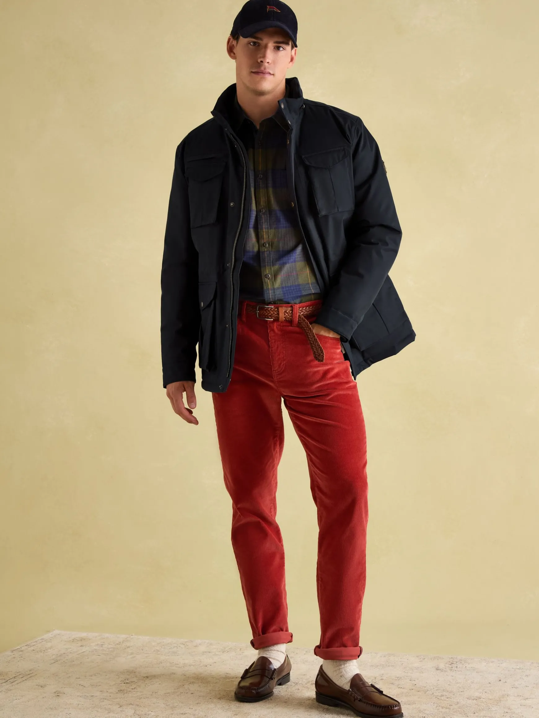 Beckett Navy Waterproof Field Coat With Packable Hood