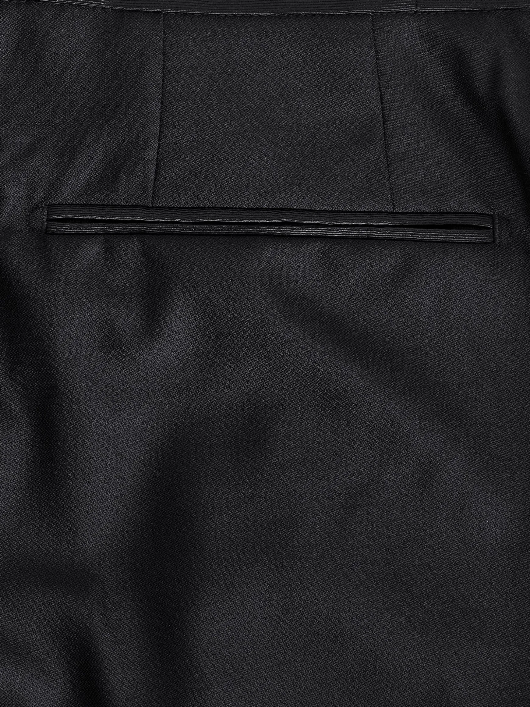 Black Slim Fit Tuxedo Suit Trousers