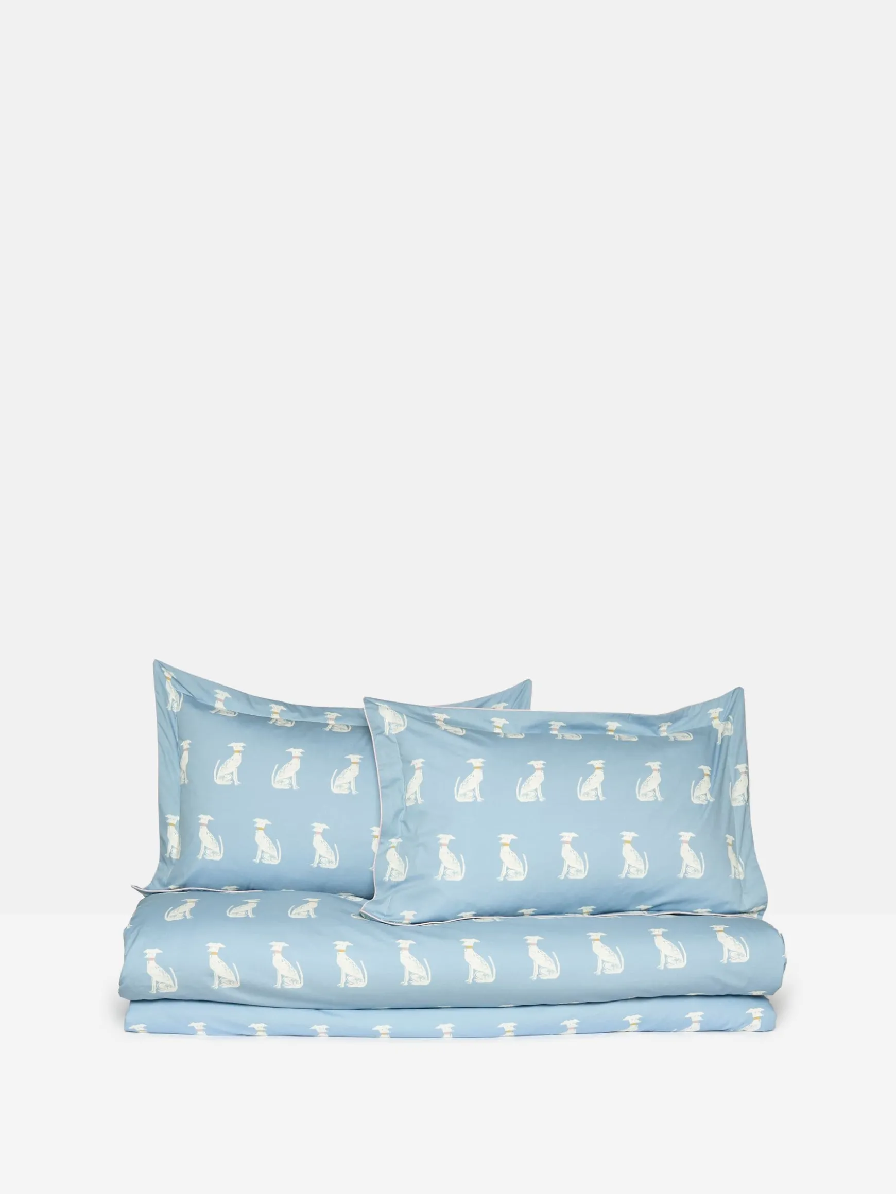 Blue Blockprint Dogs Cover Set