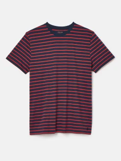 Boathouse Orange/Navy Jersey Crew Neck T-Shirt