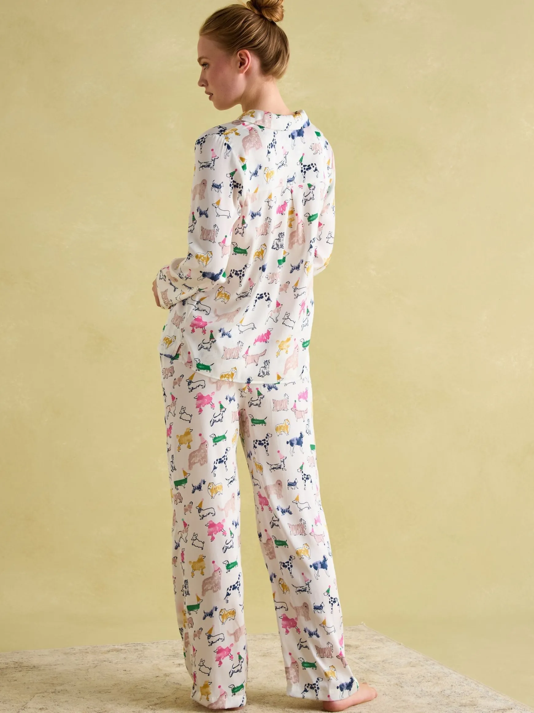 Bonnie Cream Satin Pyjama Set