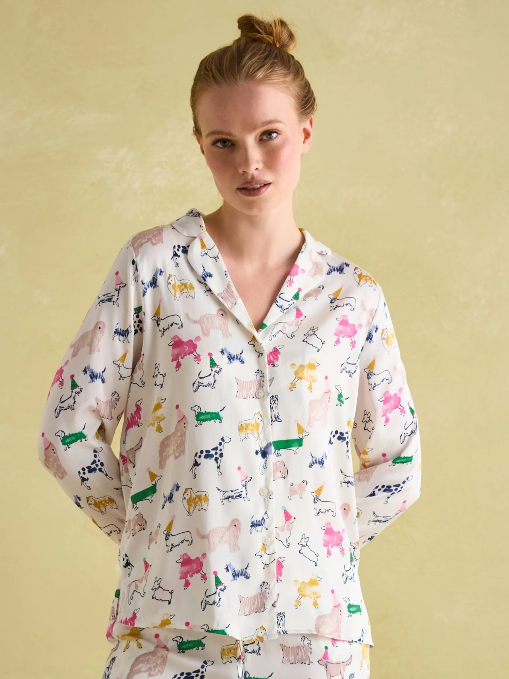 Bonnie Cream Satin Pyjama Set