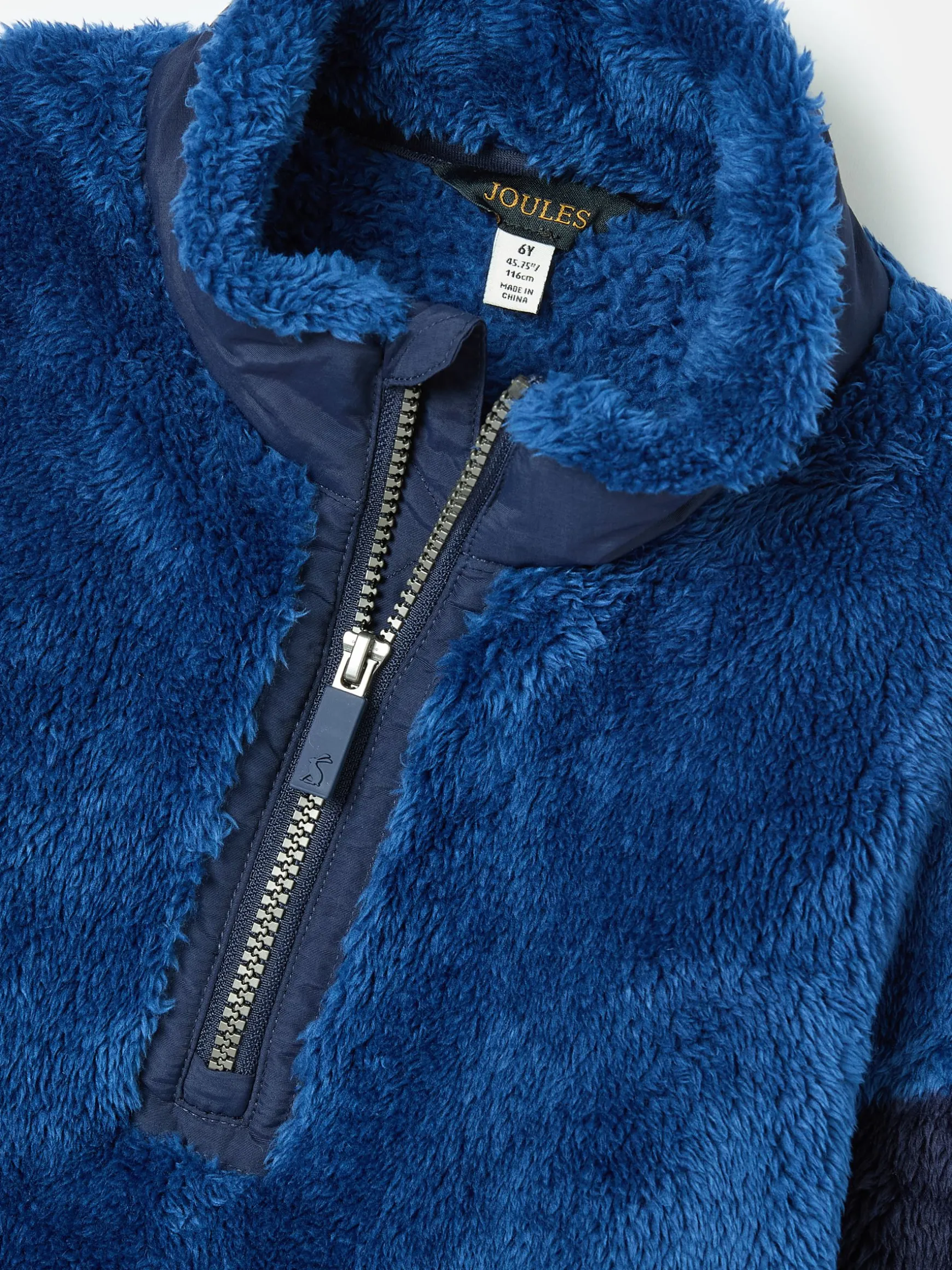Boys' Always Cosy Blue Half Zip Borg Fleece