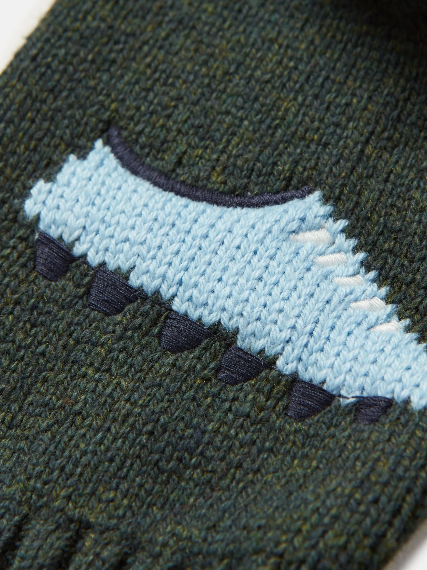 Boys' Burton Green Intarsia Knitted Jumper