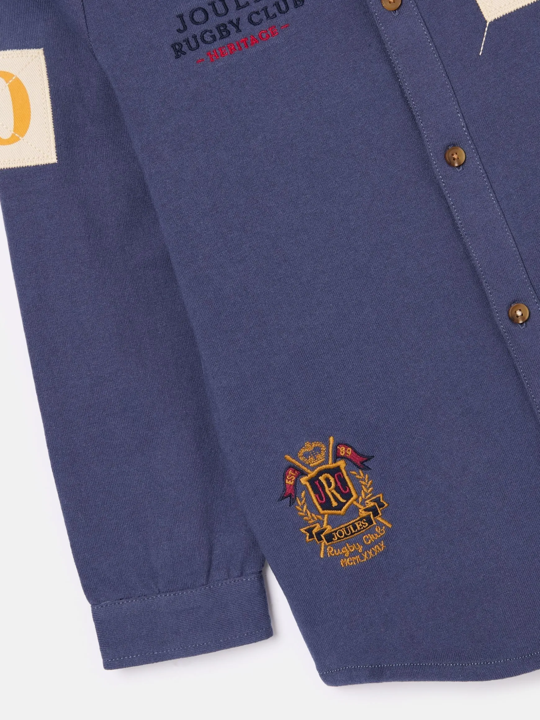 Boys' Emmett Blue Embroidered and Embellished Shirt