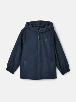 Boys' Rainwell Navy Blue Waterproof Raincoat With Hood