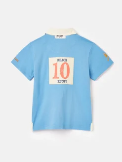 Boys' Tournament Blue Rugby Jersey Polo Shirt