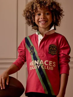 Boys' Tournament Red Rugby Shirt