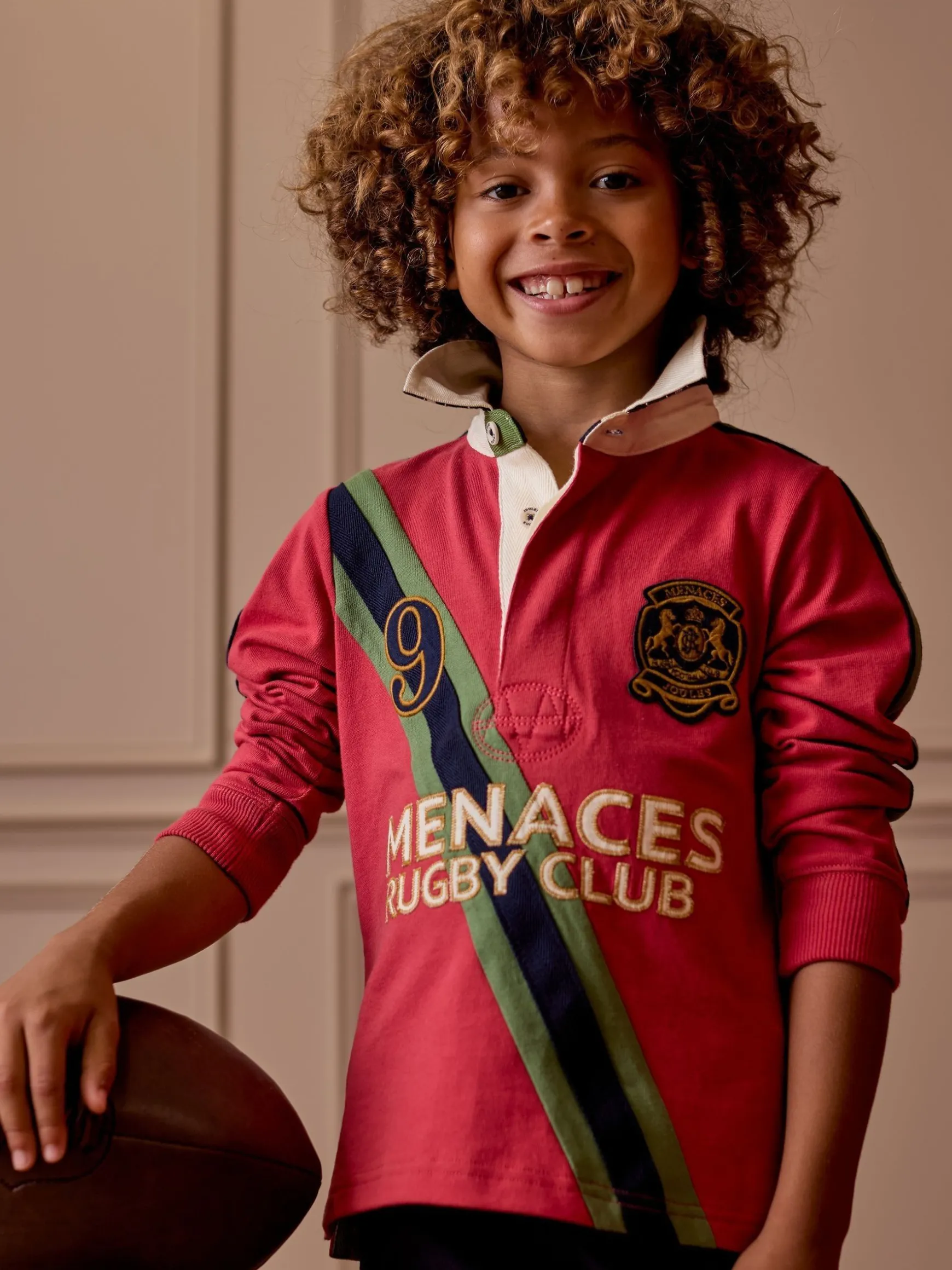 Boys' Tournament Red Rugby Shirt