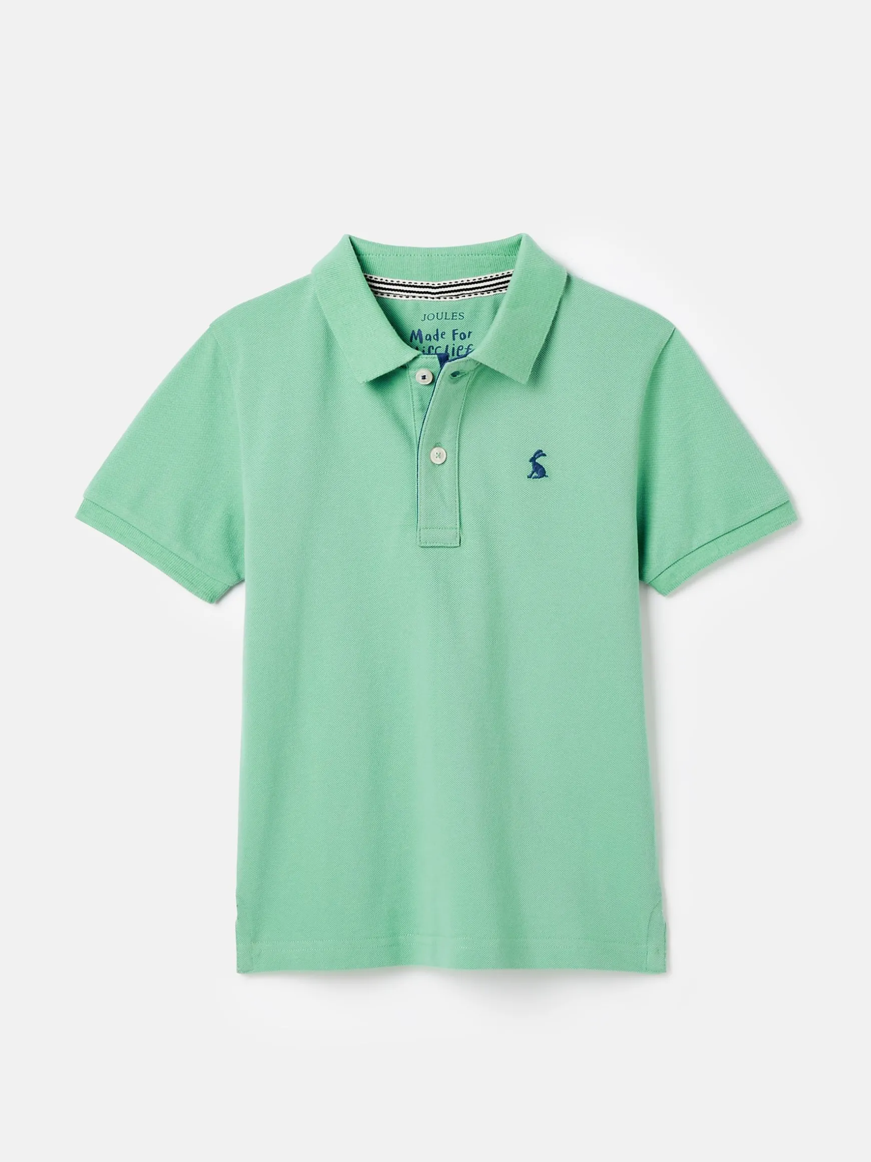 Boys' Woody Green Pique Cotton Polo Shirt