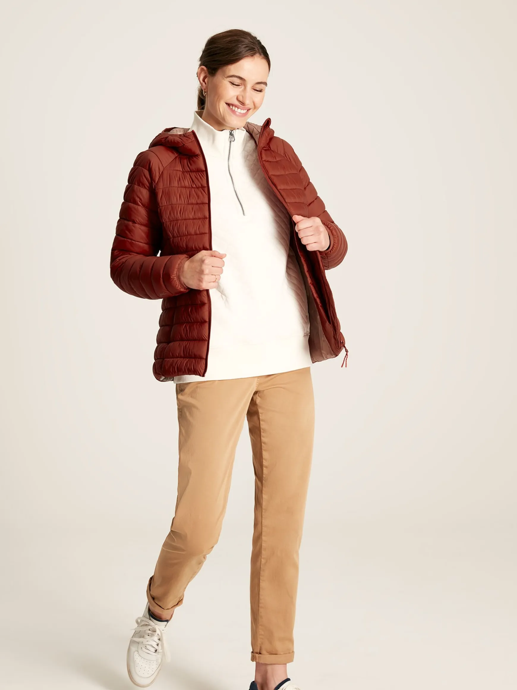 Bramley Red Showerproof Packable Padded Coat