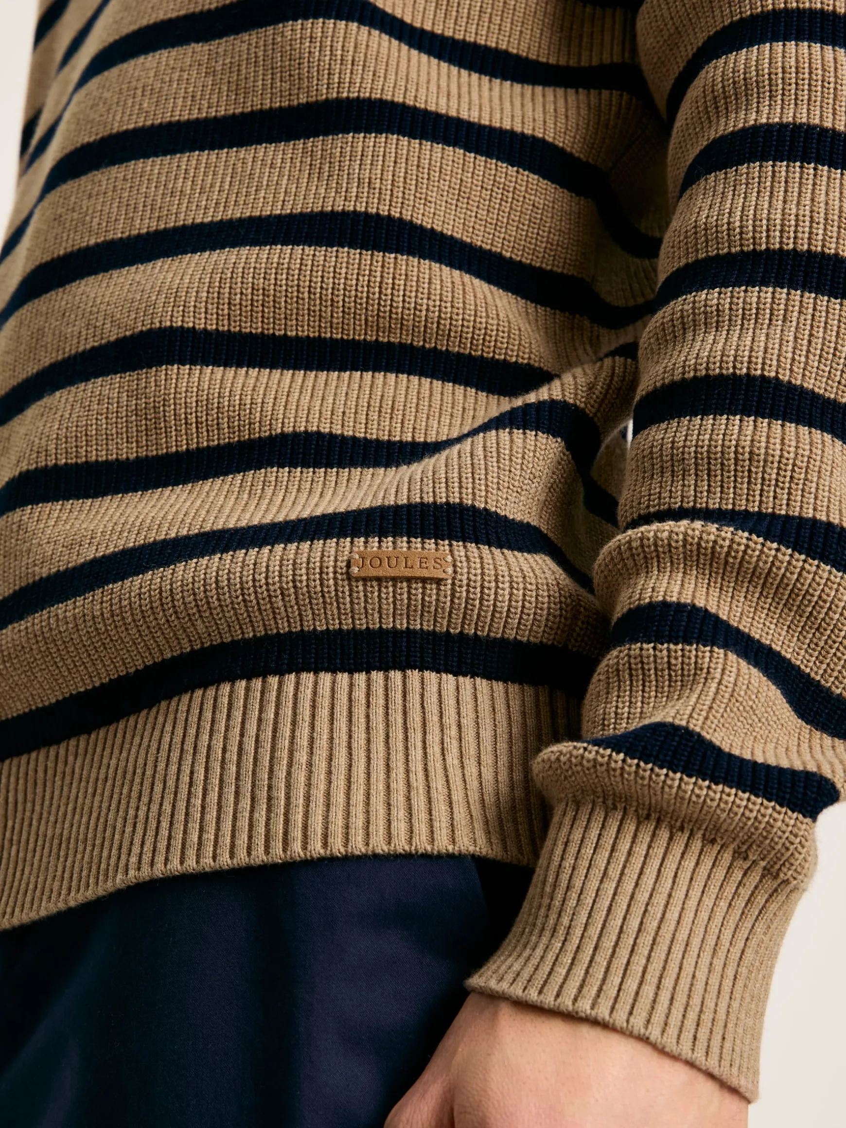 Breton Navy Stripe Crew Neck Knitted Jumper