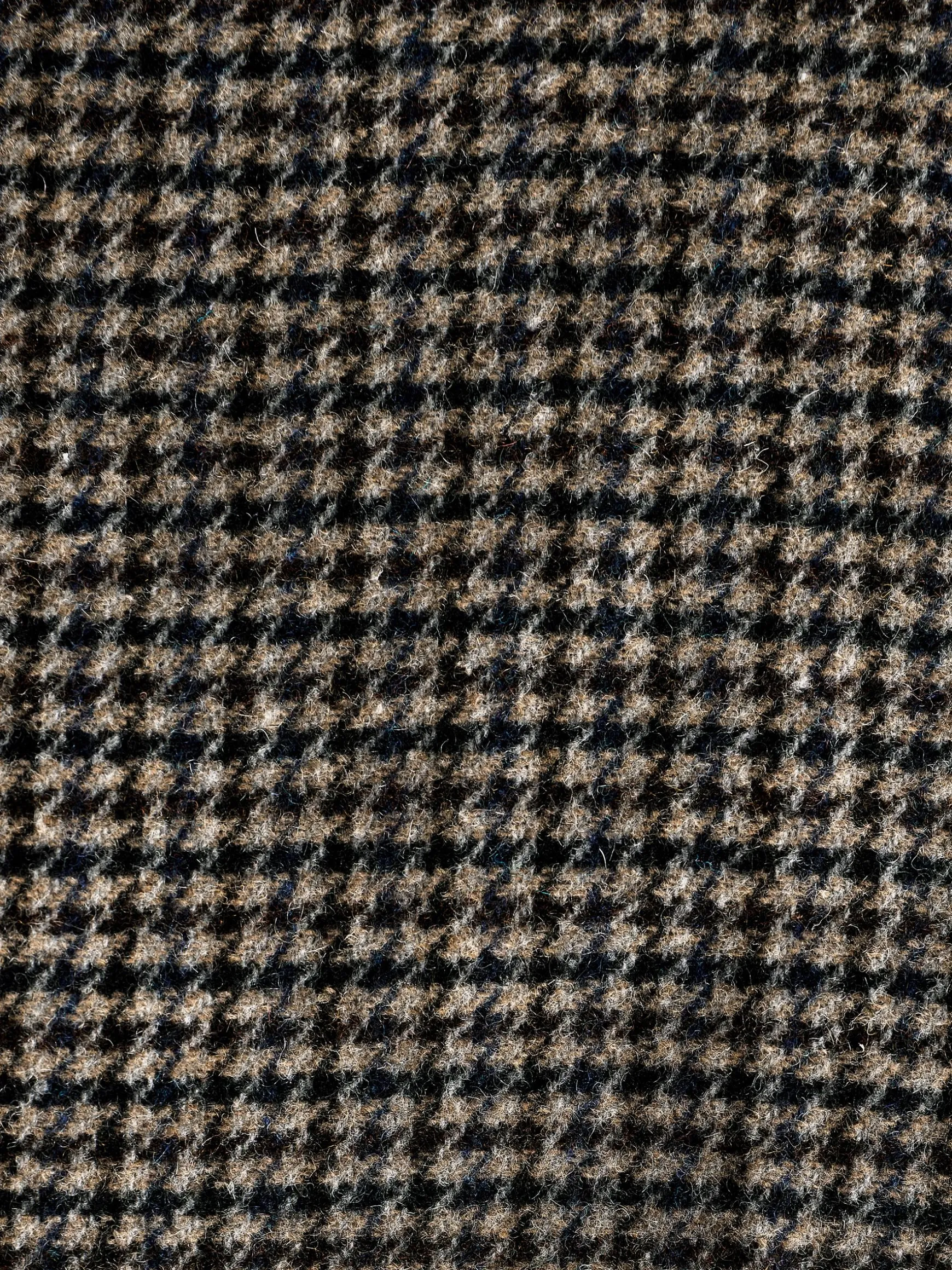 Brown Slim Fit Dogtooth Texture Suit Trousers