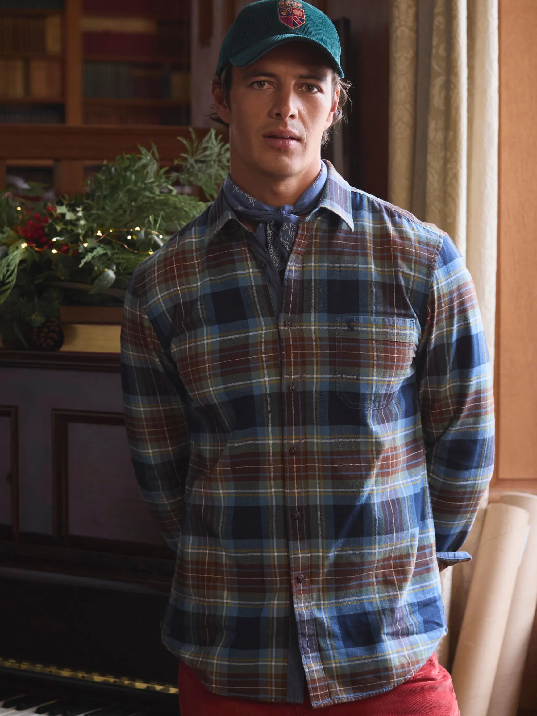 Buchanan Blue Soft Brushed Cotton Check Shirt