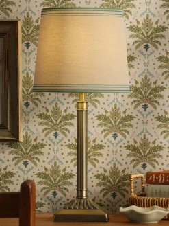 Buscot Brass Square Base Table Lamp