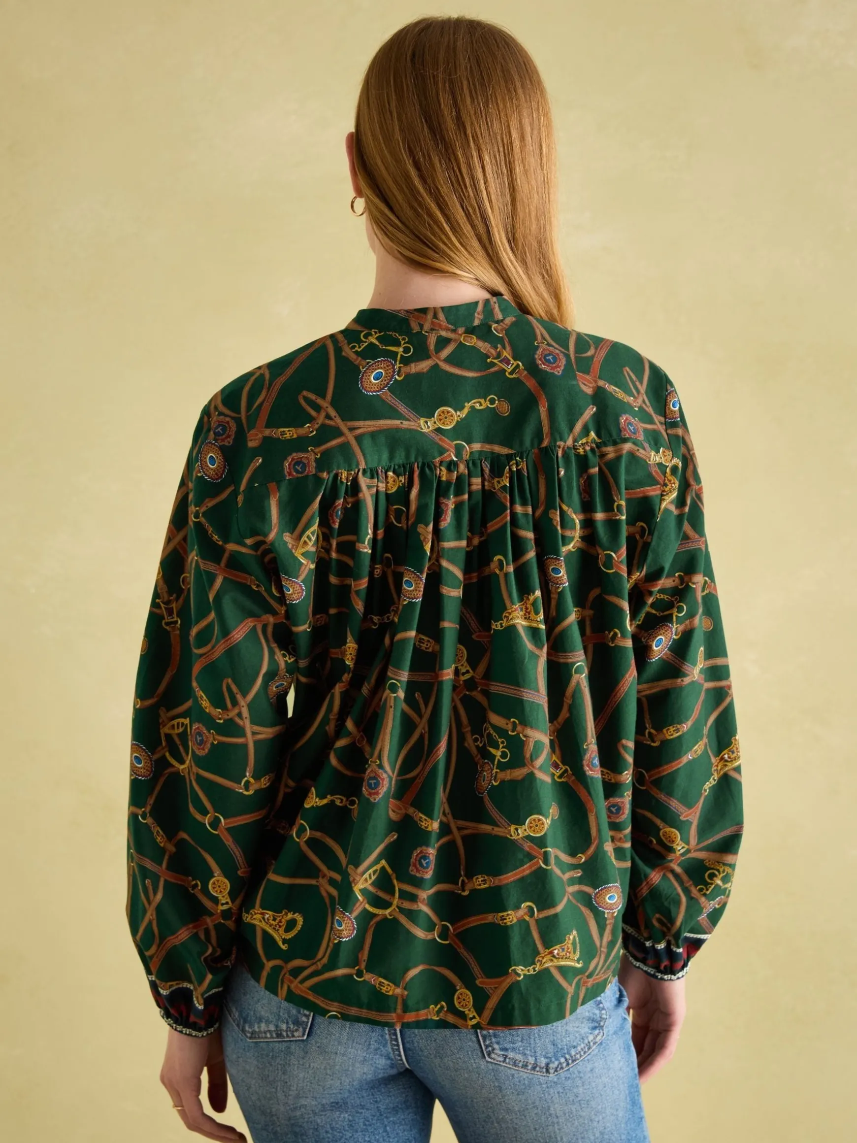 Cecilia Green Button Down Blouse