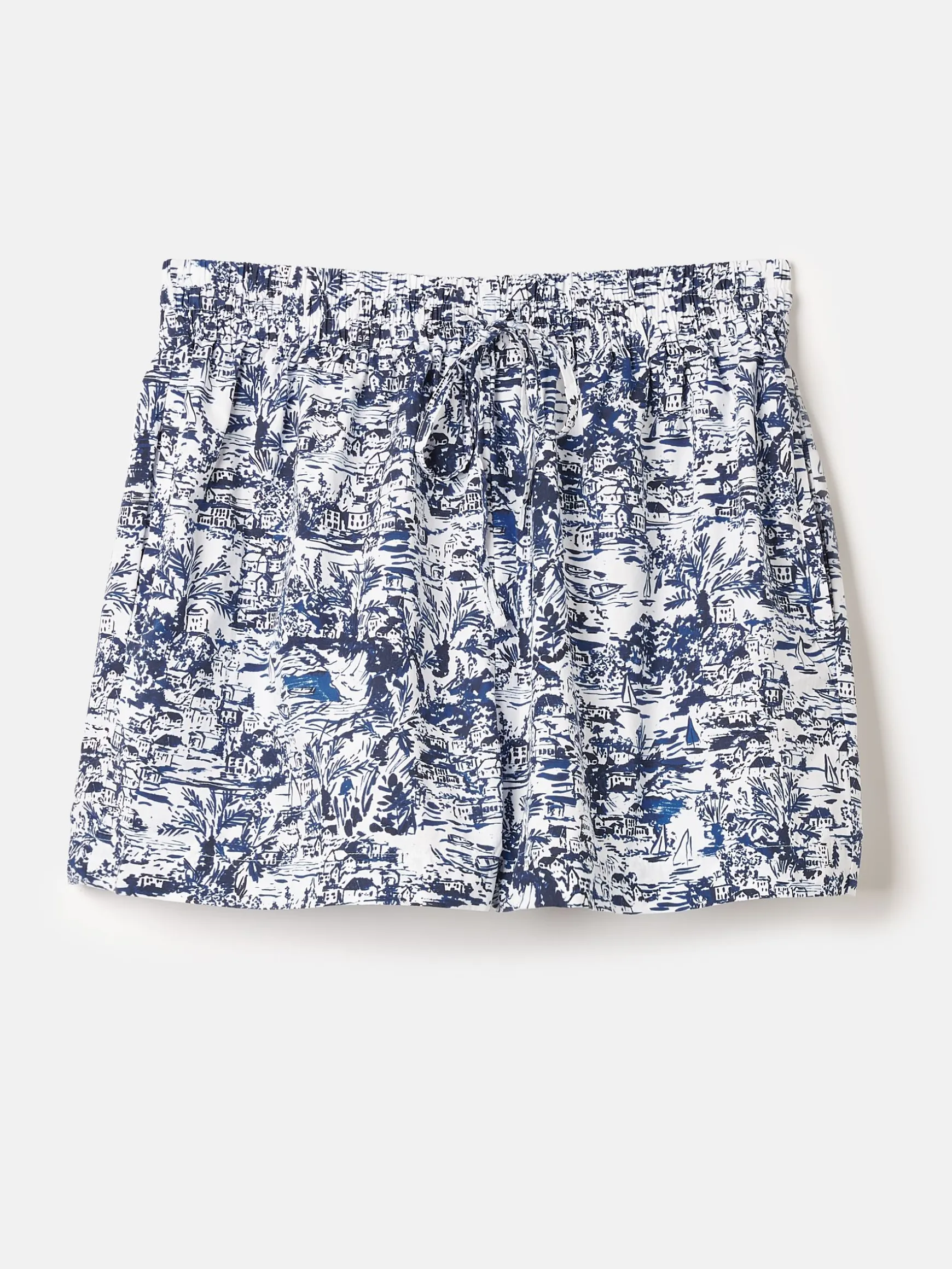 Cynthia Blue on White Shorts