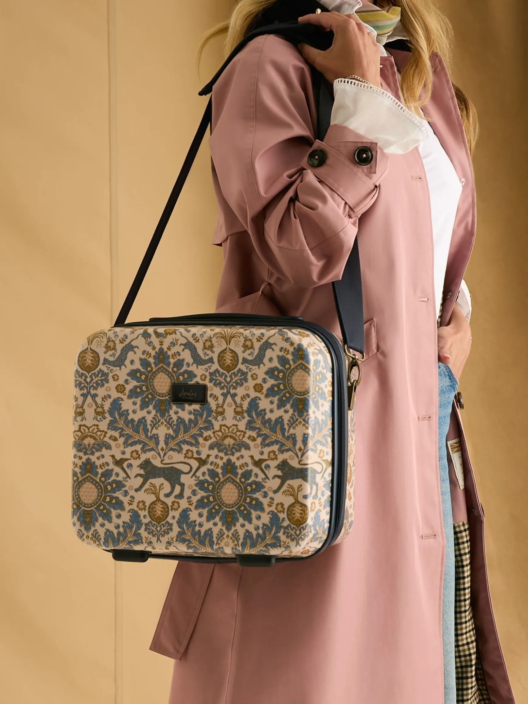 Damask Print Hard Shell Vanity Case