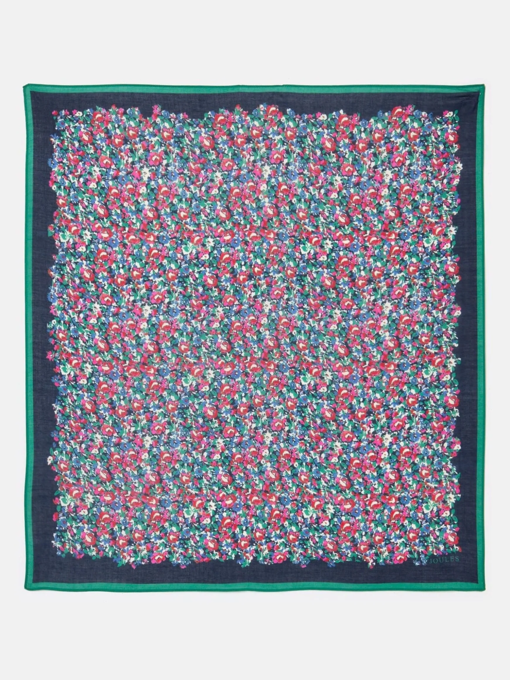 Elsie Multi Navy Printed Lightweight Square Scarf