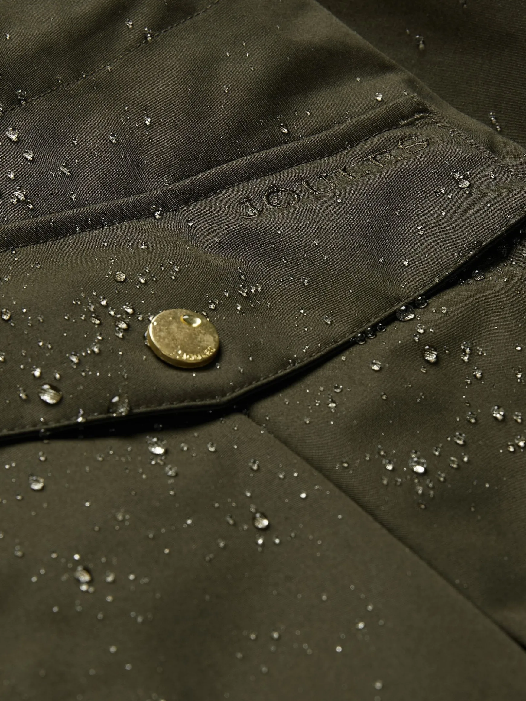Fairford Khaki Green Waterproof Raincoat with Hood