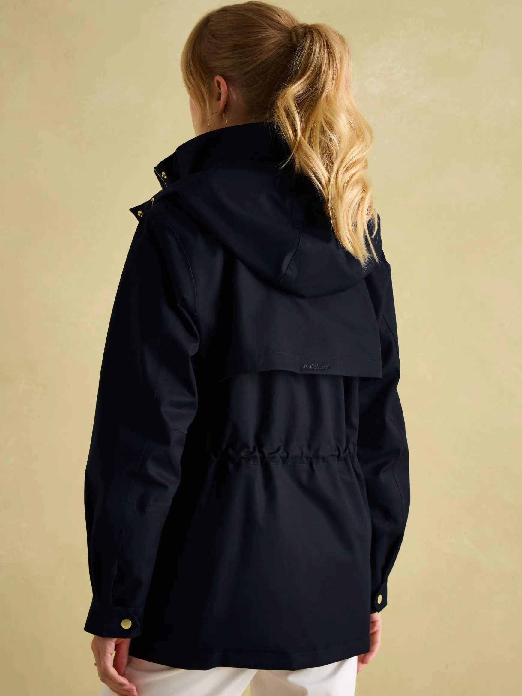 Fairford Navy Waterproof Raincoat with Hood