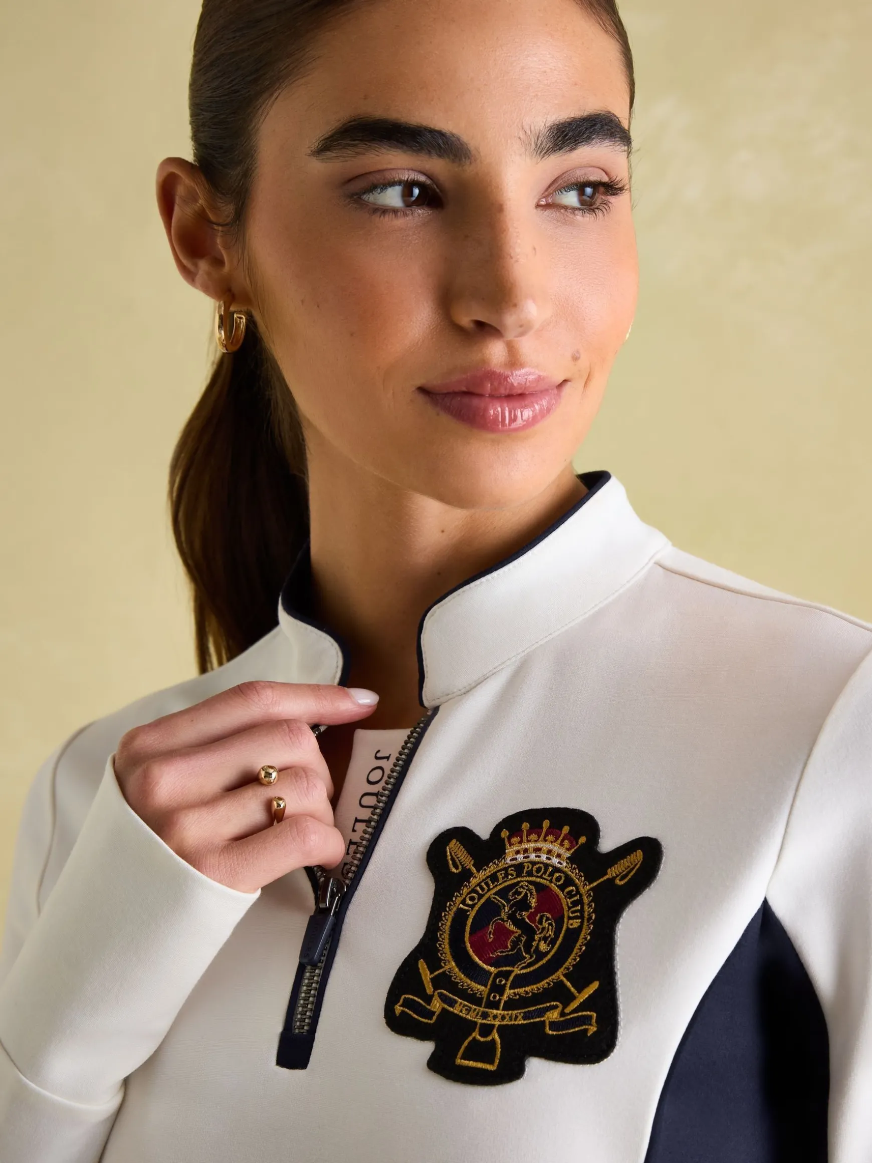 Faymere Cream Embellished Long Sleeve Top