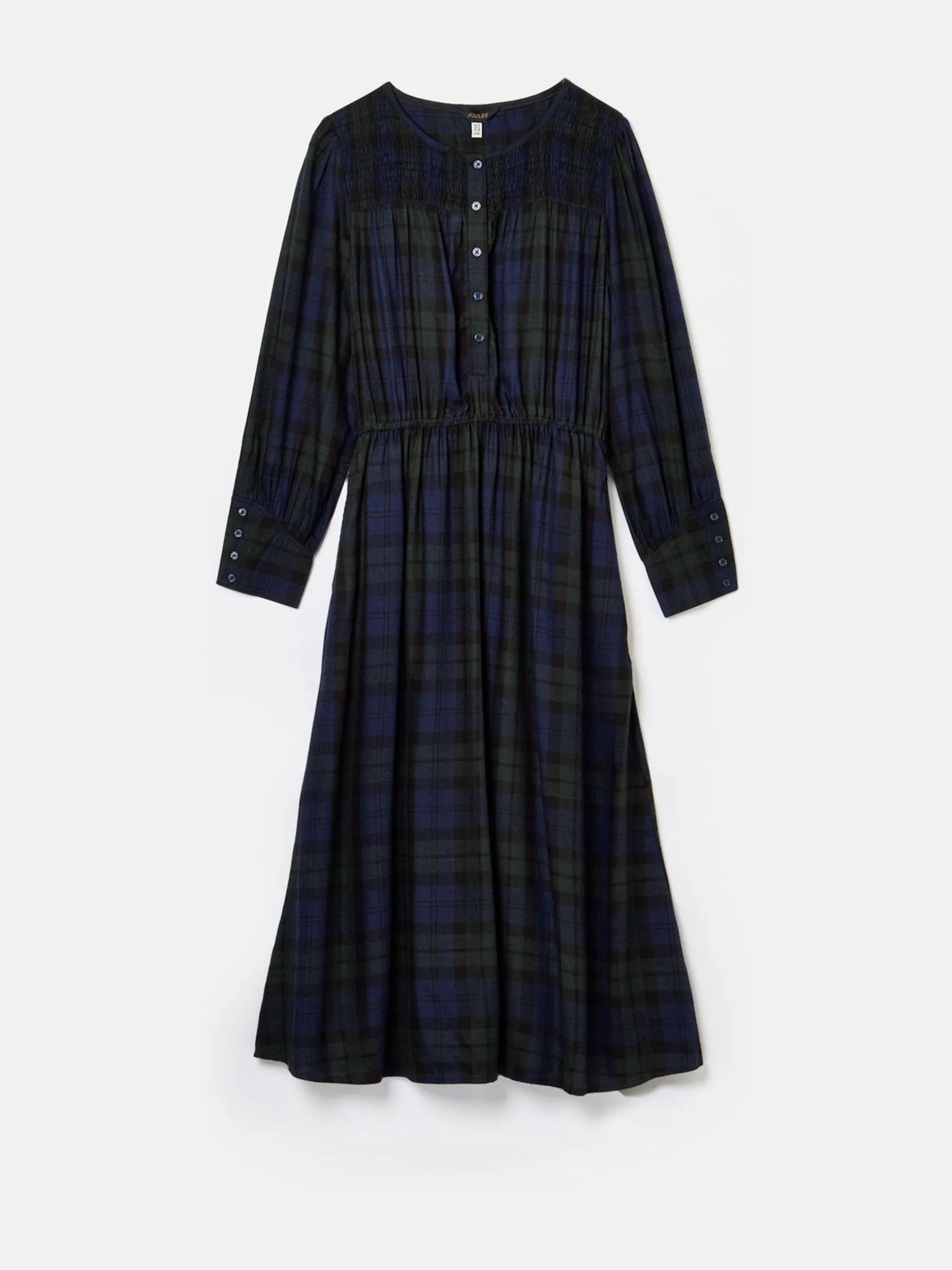 Felicity Blue Smocked Midi Dress