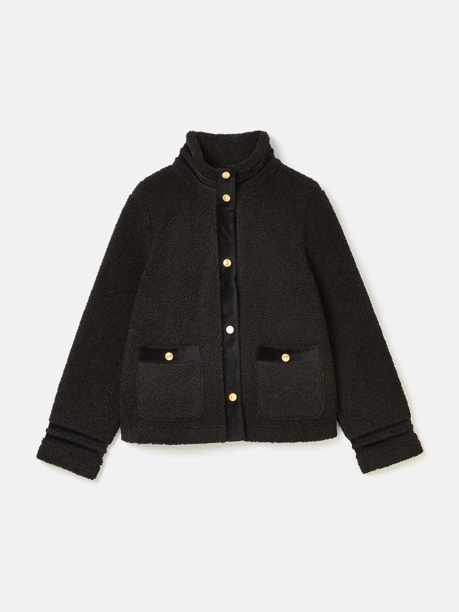 Fleur Black Fleece Jacket