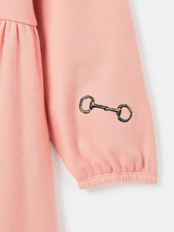 Girls' Aubrey Pink Horse Jersey Dress