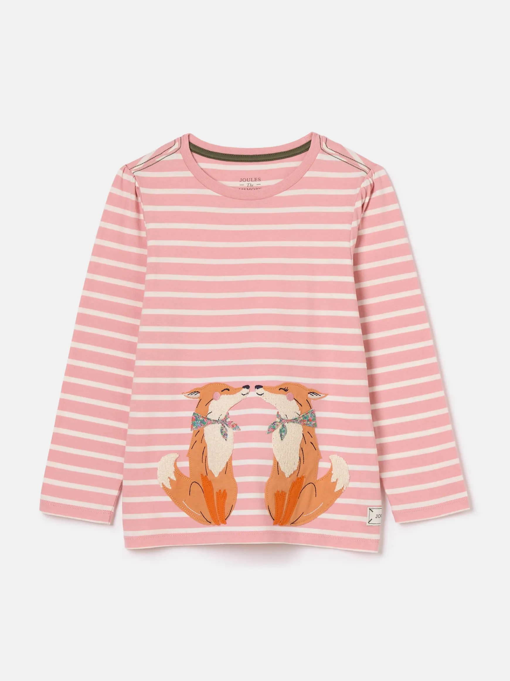 Girls' Ava Pink Stripe Artwork T-Shirt