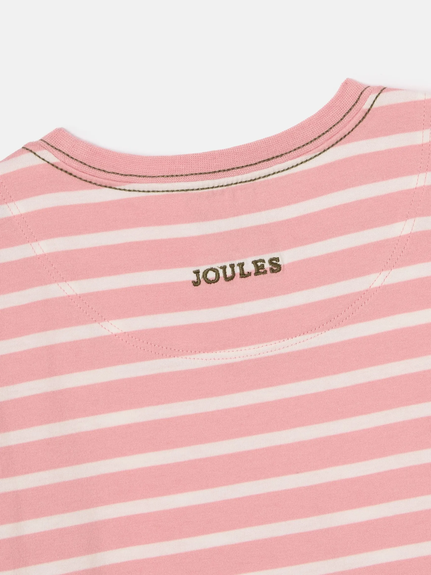 Girls' Ava Pink Stripe Artwork T-Shirt