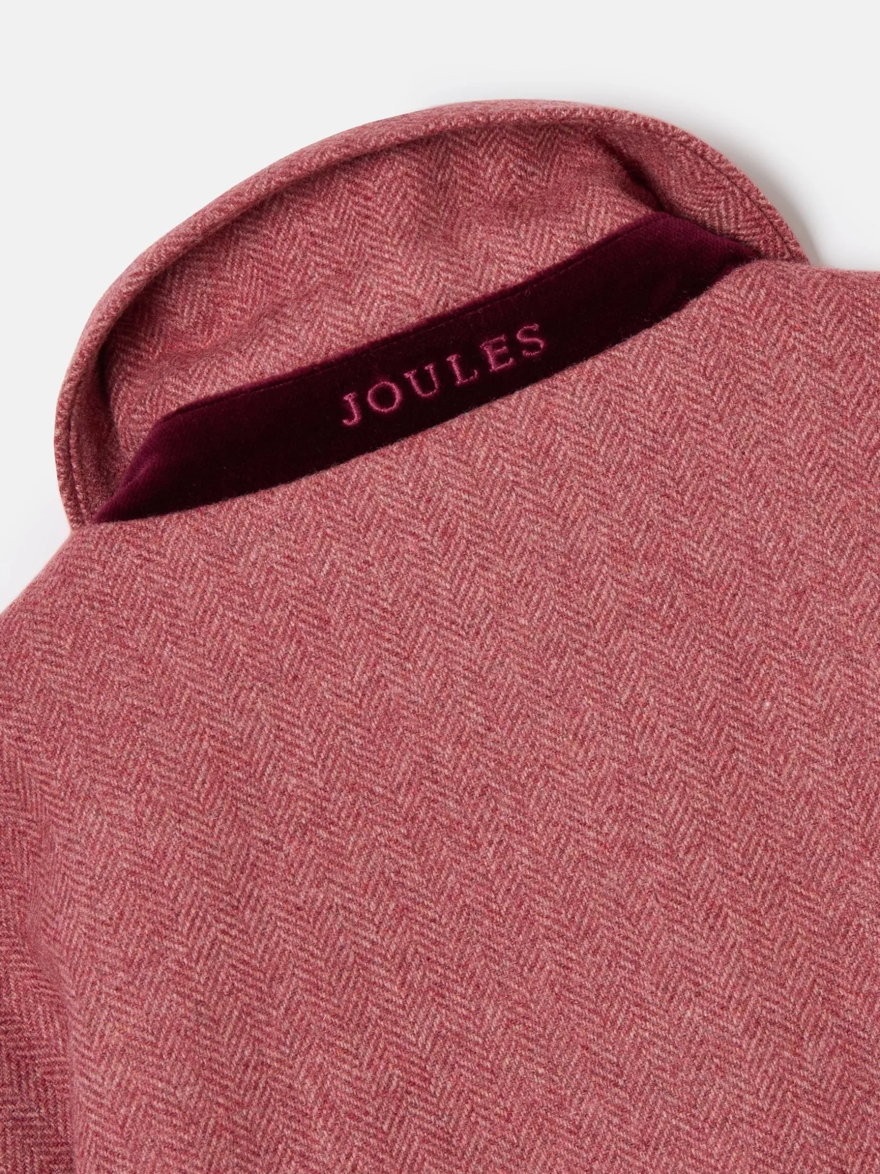 Girls' Dorothea Pink Herringbone Tweed Coat