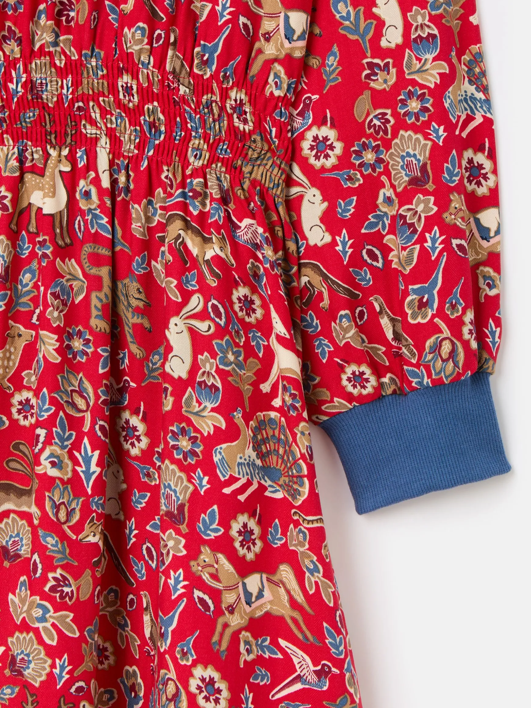 Girls' Odelia Red Animals Printed Dress