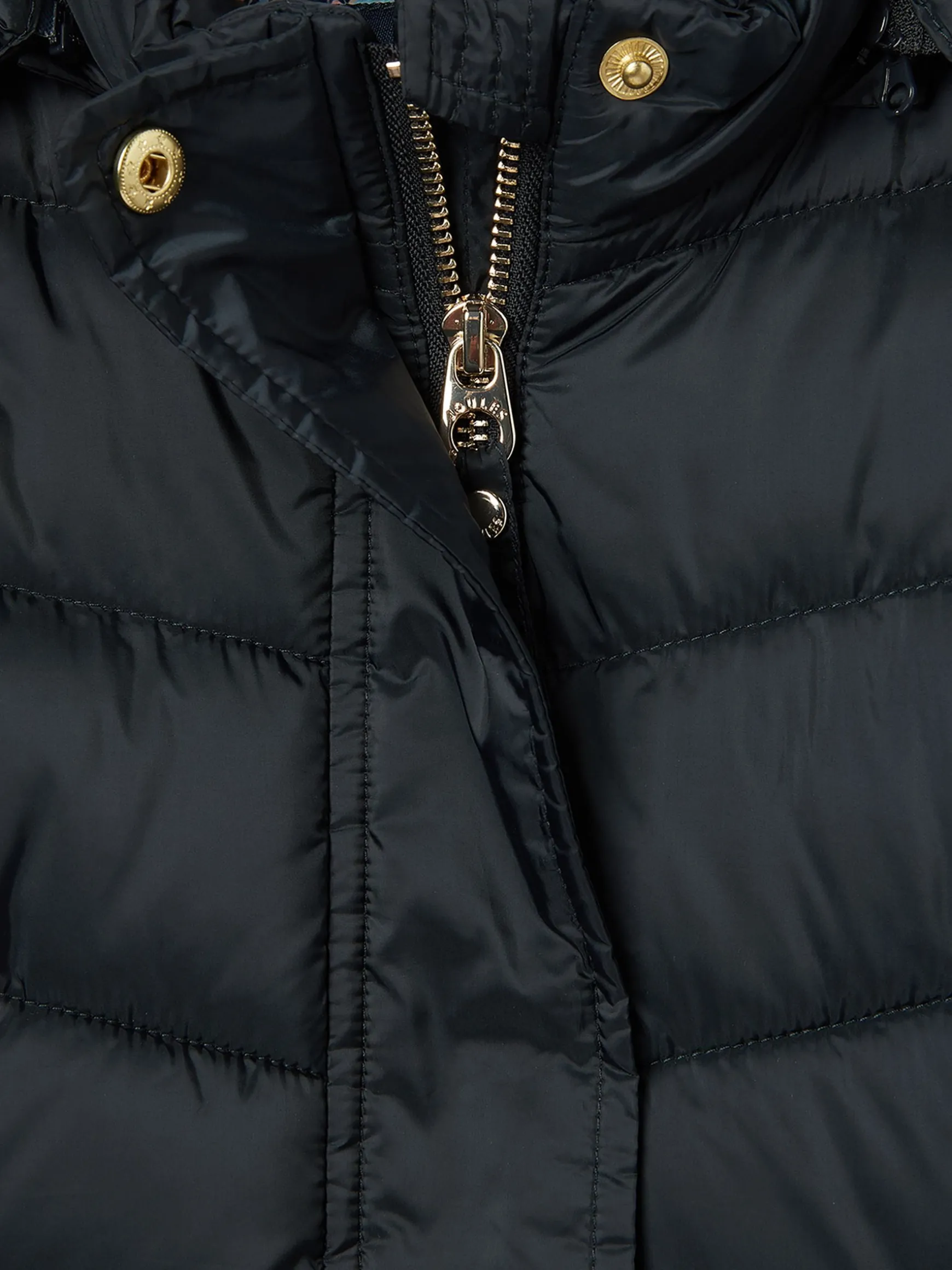 Girls' Pembury Navy Blue Showerproof Padded Coat with Hood