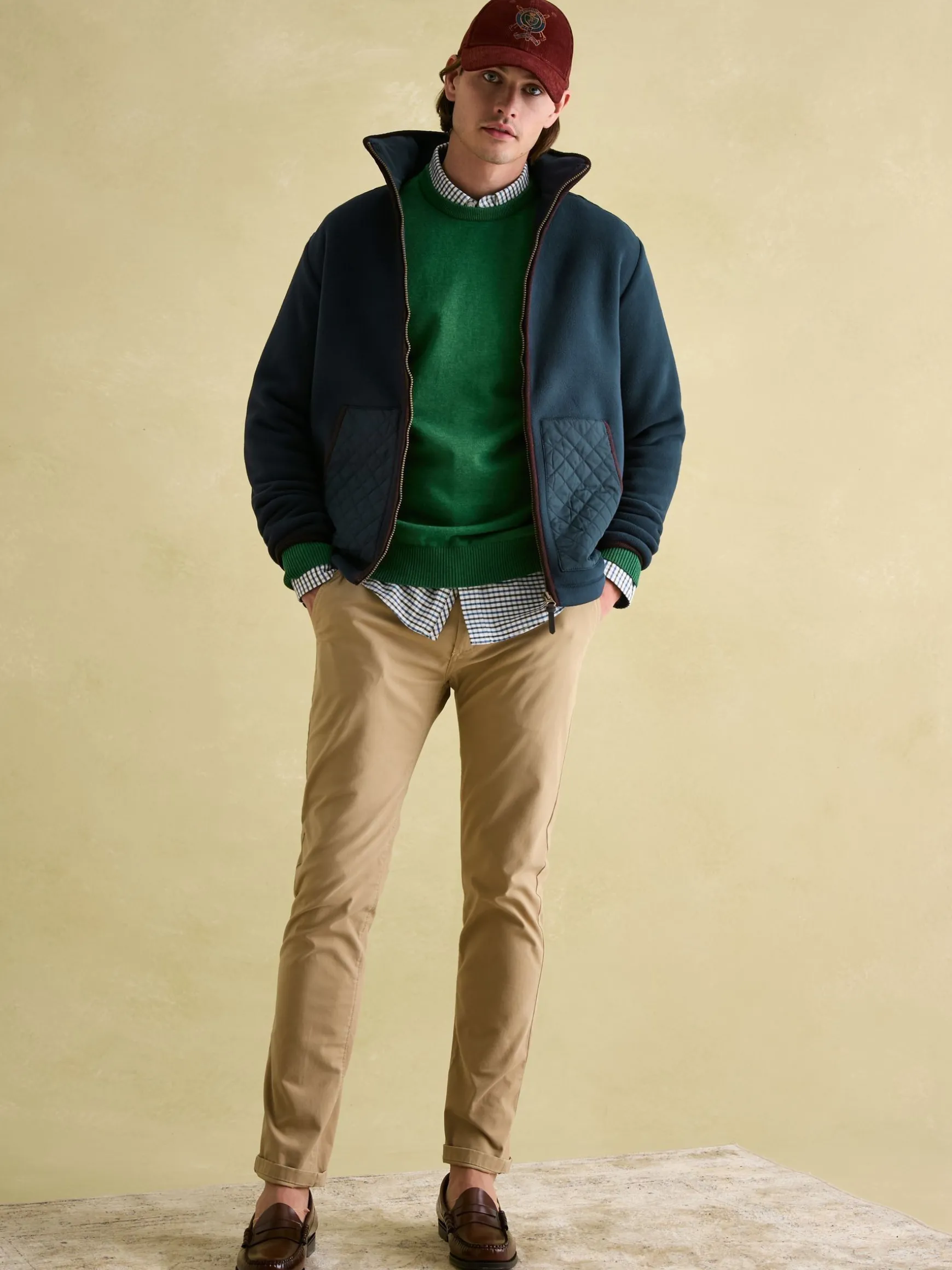 Greenfield Navy Blue Full Zip Fleece Jacket