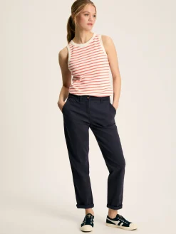 Harbour Cream & Coral Striped Jersey Vest
