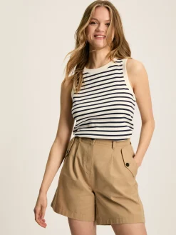 Harbour Cream & Navy Striped Jersey Vest