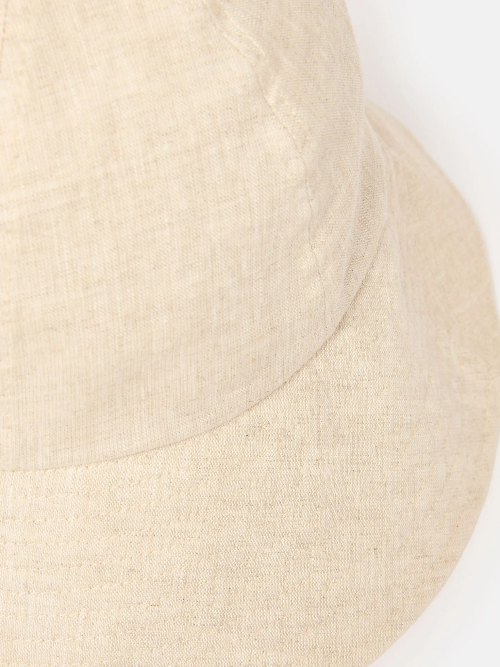 Harriet Neutral Linen Bucket Hat