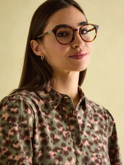 Hazel Khaki Green Jersey Shirt Dress
