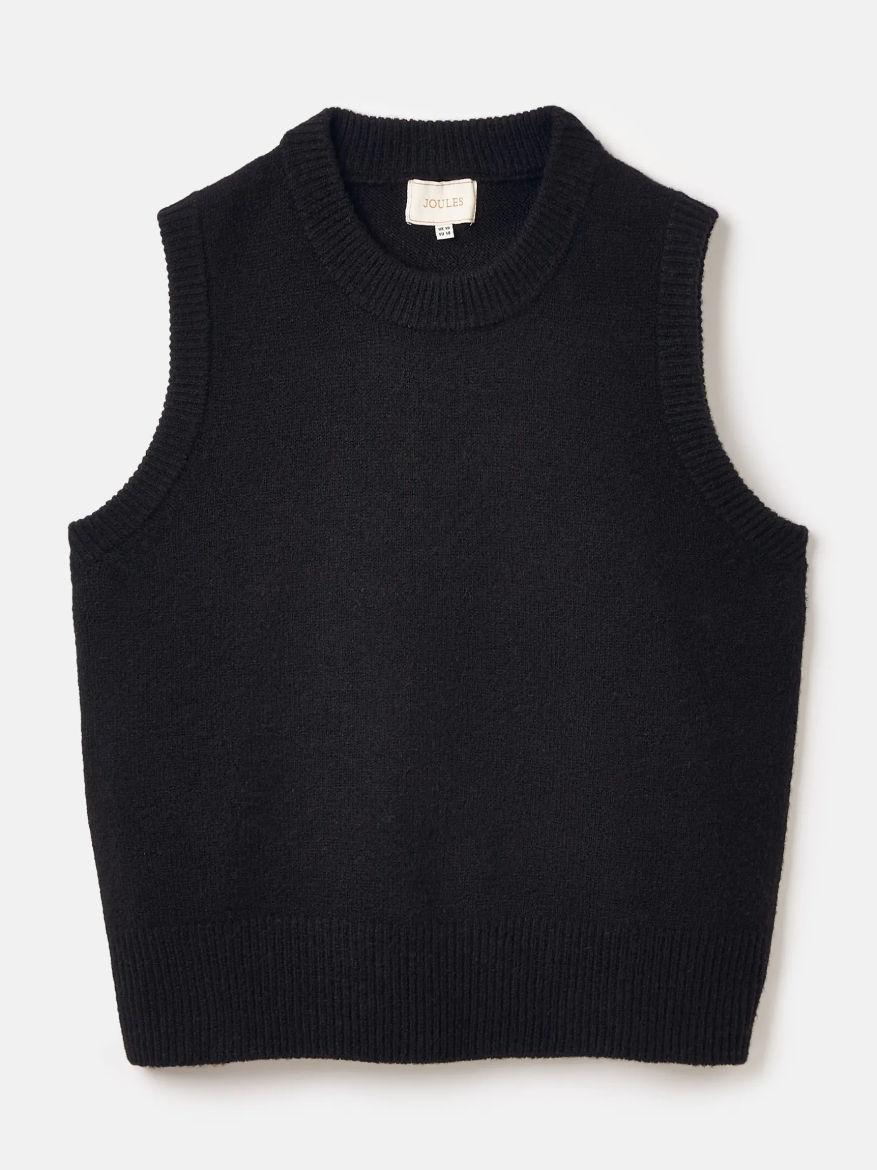 Holly Black Regular Fit Knitted Vest