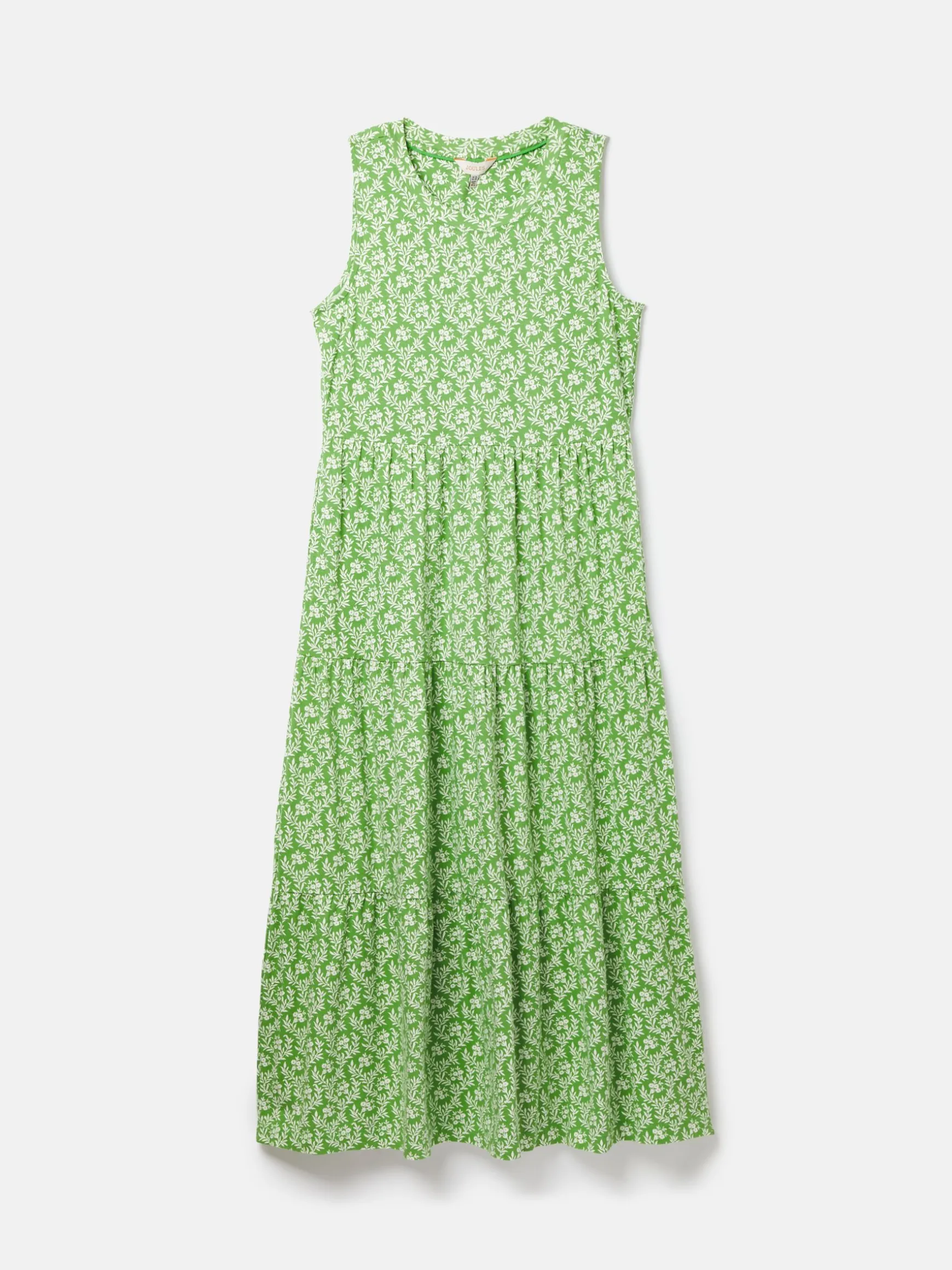 Jayne Green Jersey Tiered Dress