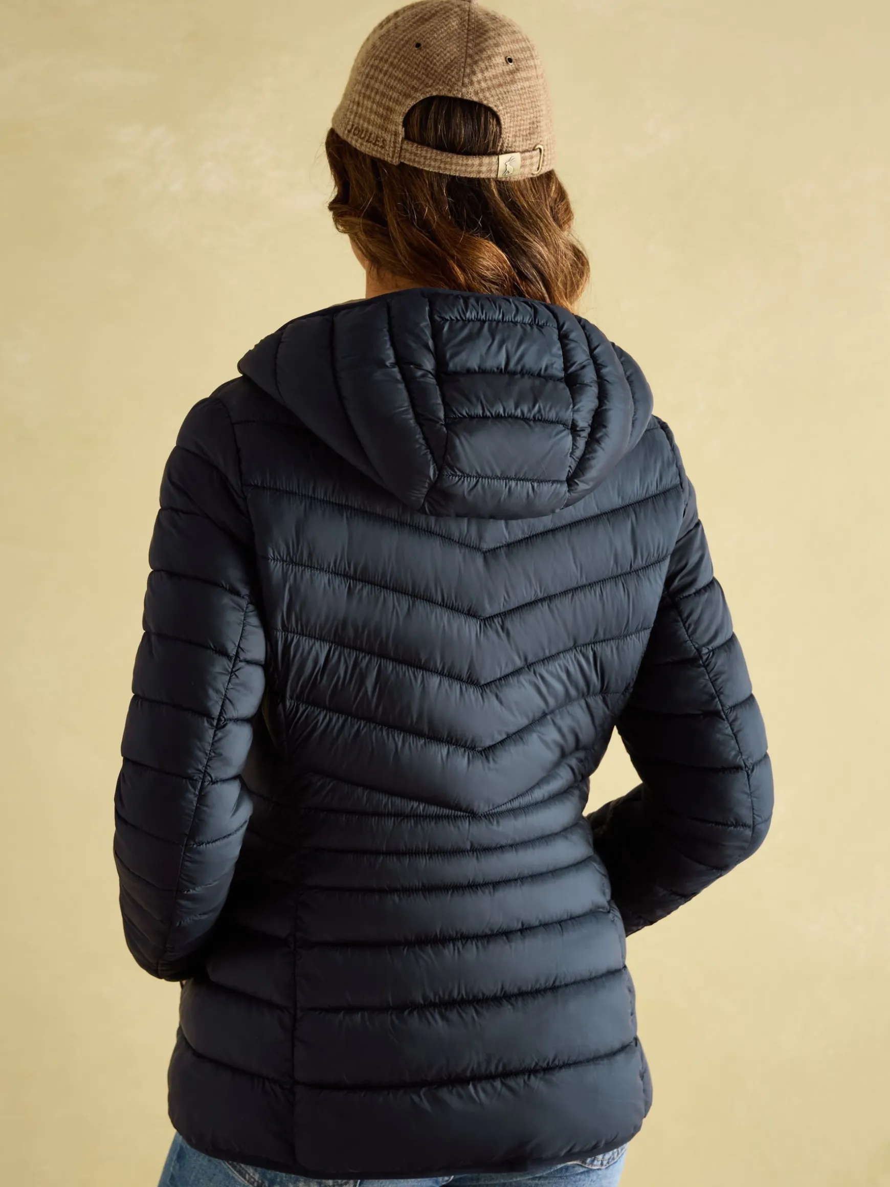 Kenley Navy Showerproof Padded Coat with Hood