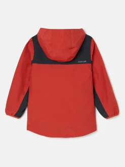 Kids' Ayston Orange Colourblock Waterproof Fleece Lined Raincoat
