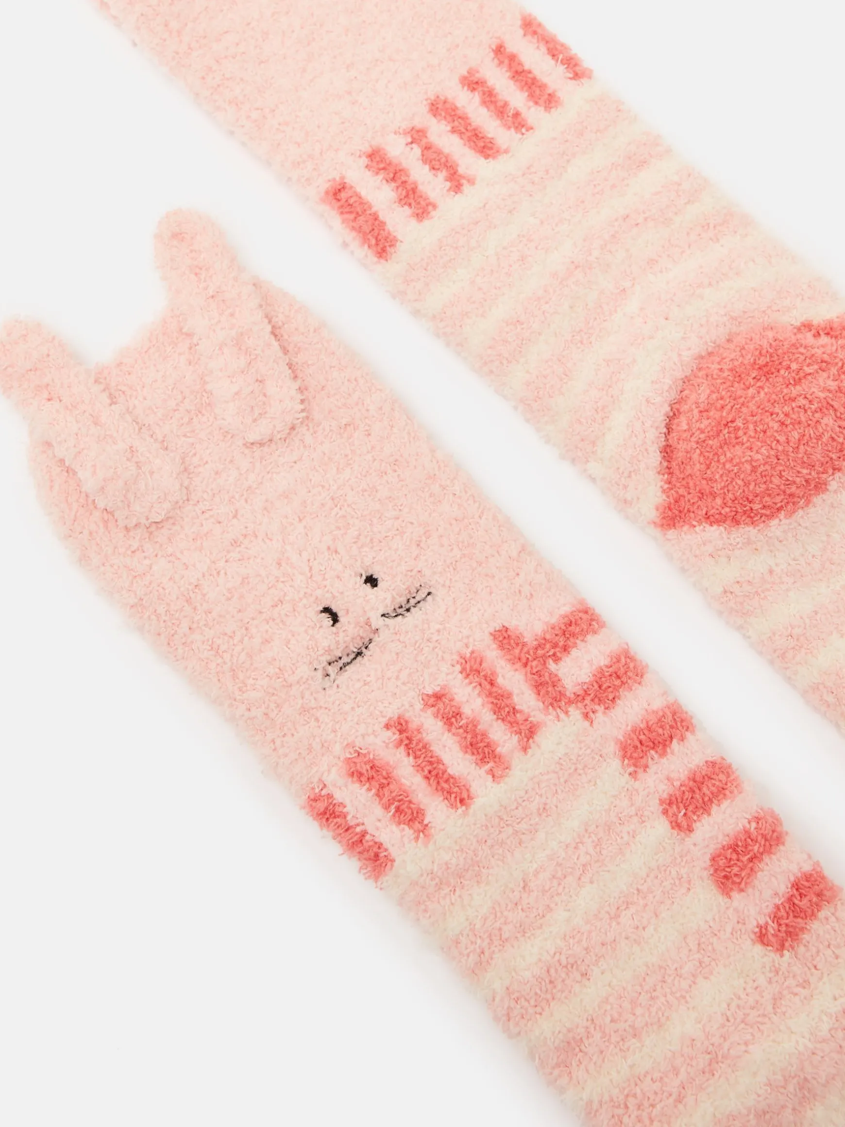 Kids' Fluffy Pink Character Socks