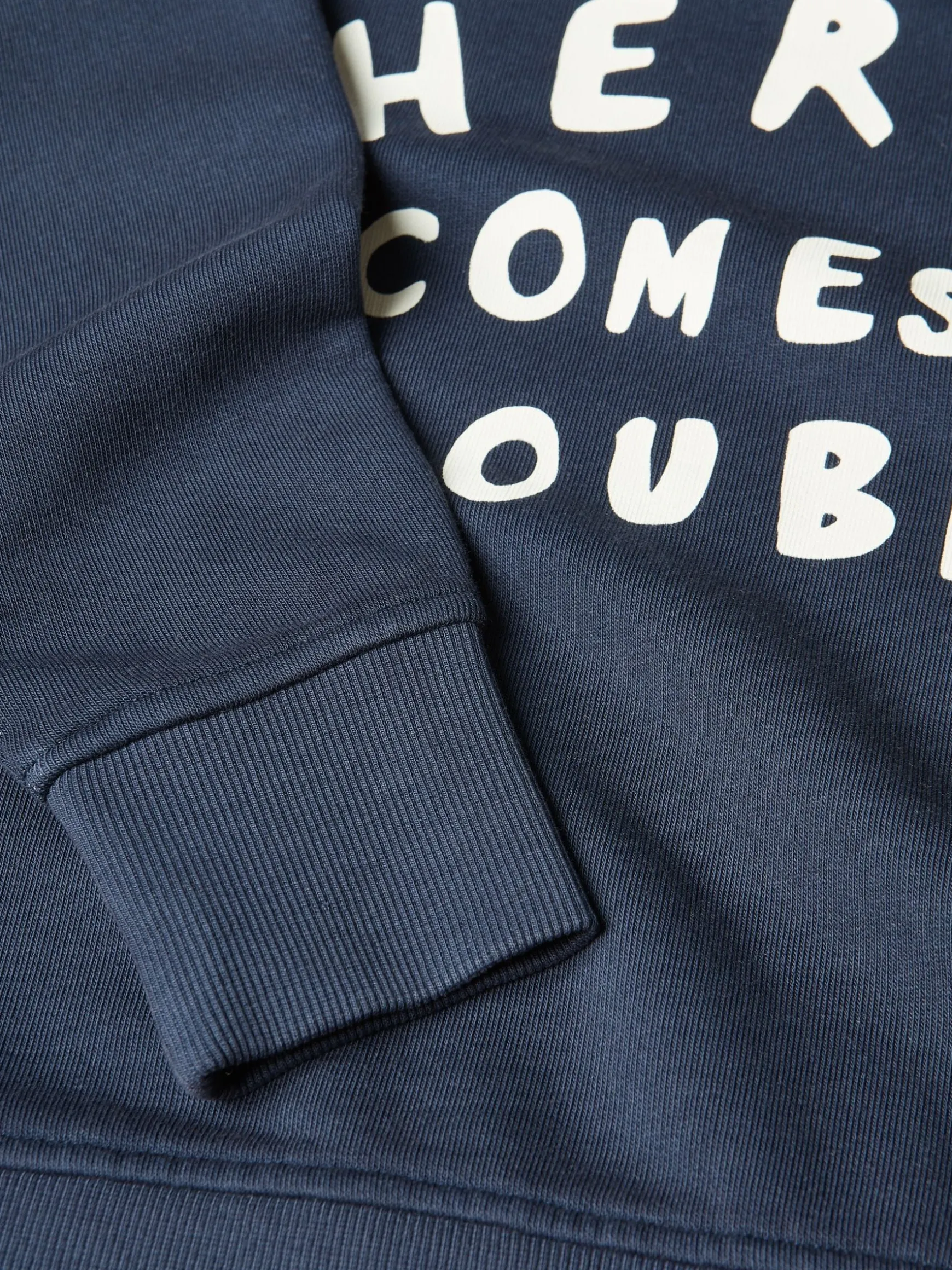 Kids' Sundaze Navy Blue Crew Neck Slogan Sweatshirt