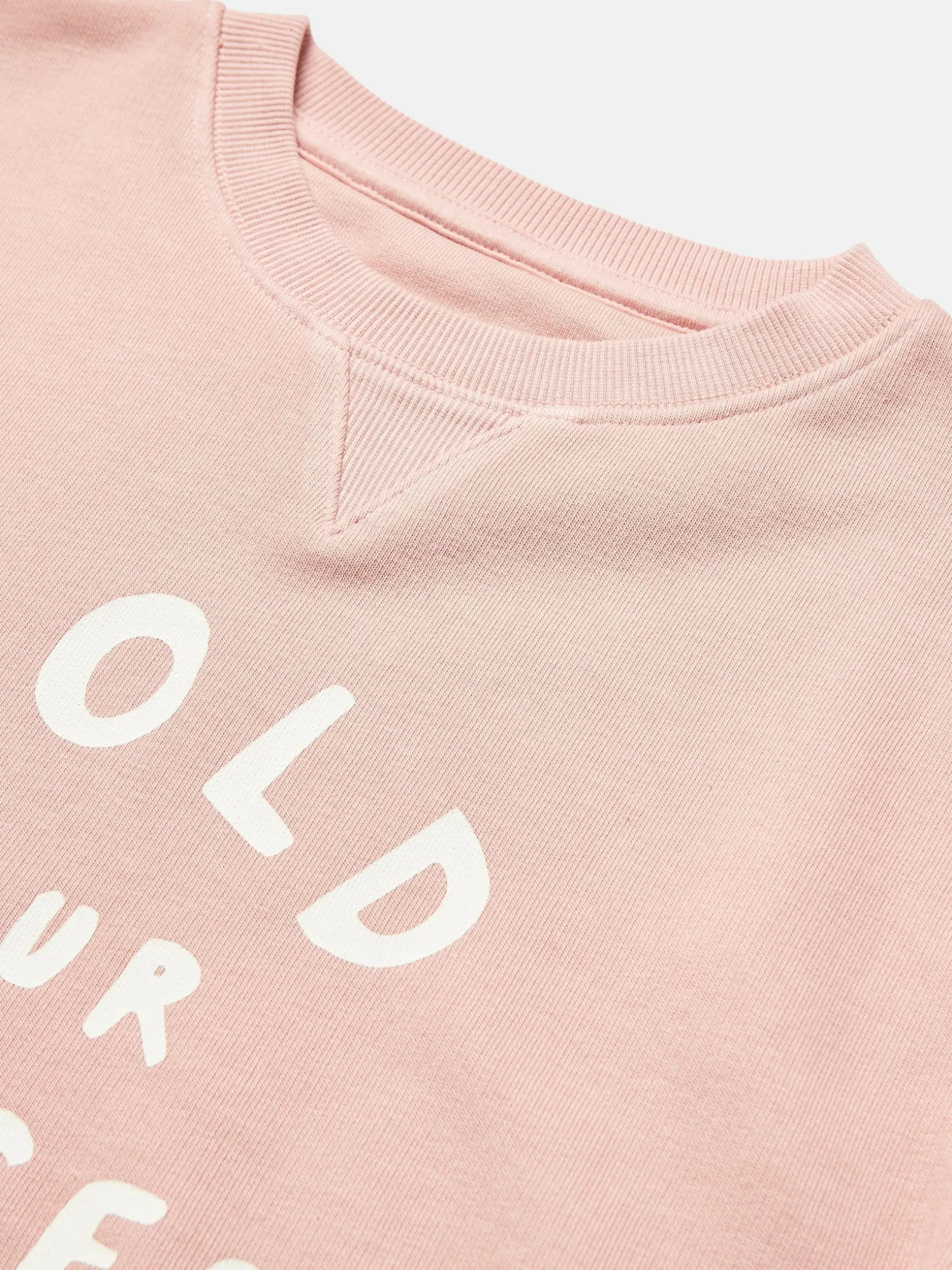 Kids' Sundaze Pink Crew Neck Slogan Sweatshirt